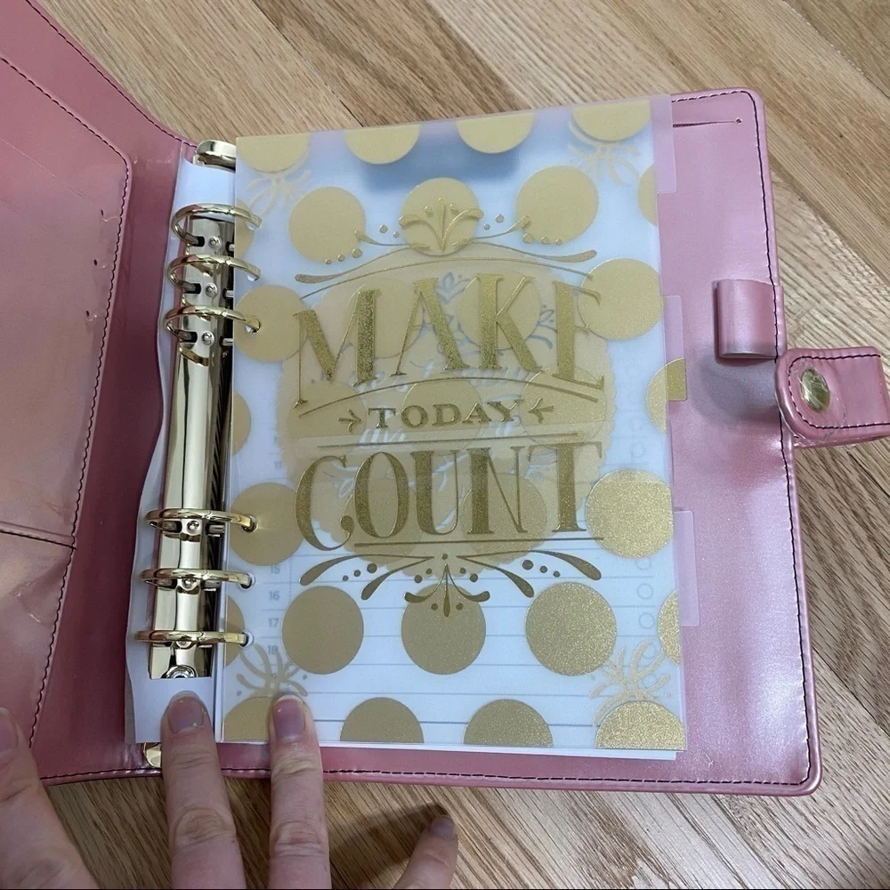 Black Pink Padded Planner Calendar NEW School Home